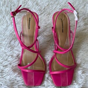 New women Sz 8 sexy bright pink sandals